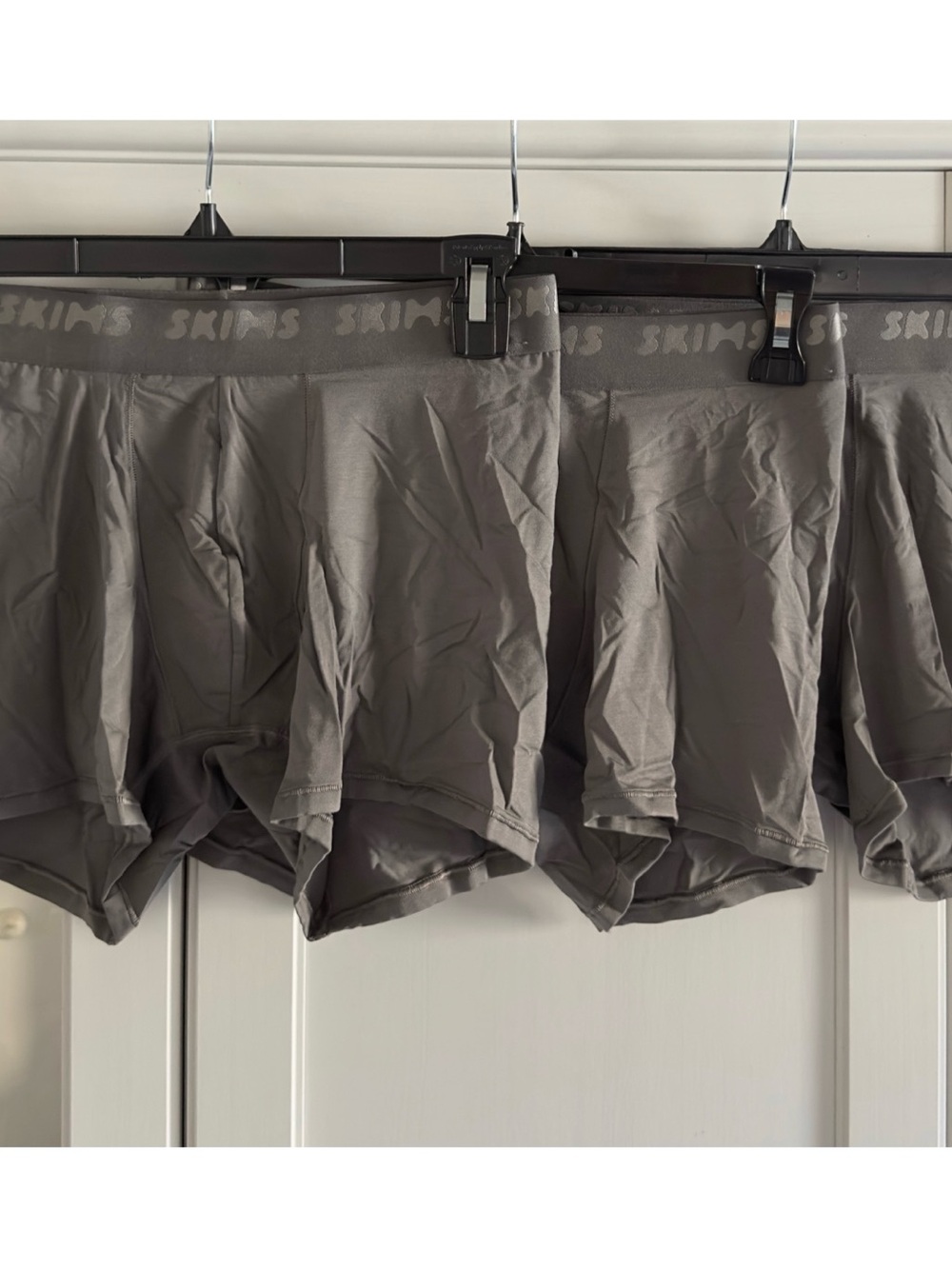 Skims Lot of 3 Stretch 3" Boxer Brief in Gunmetal Men's Size XL